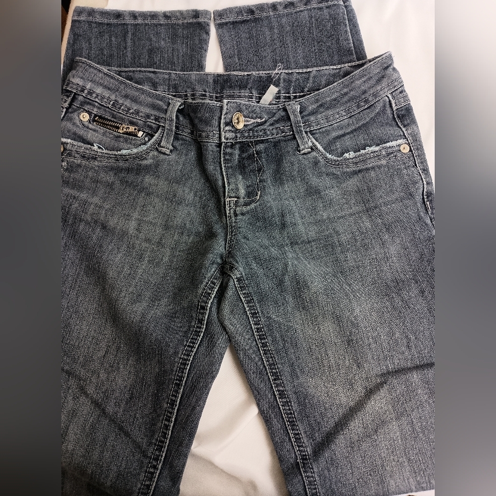 2/$30 Gray‎ Straight Leg YMI Zippered Denim Y2K Jeans(#1,519)